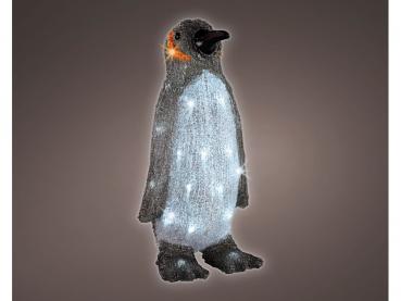 Lumineo LED Acryl Pinguin innen & außen 22x21x43cm & 30 LED Kalt Weiss